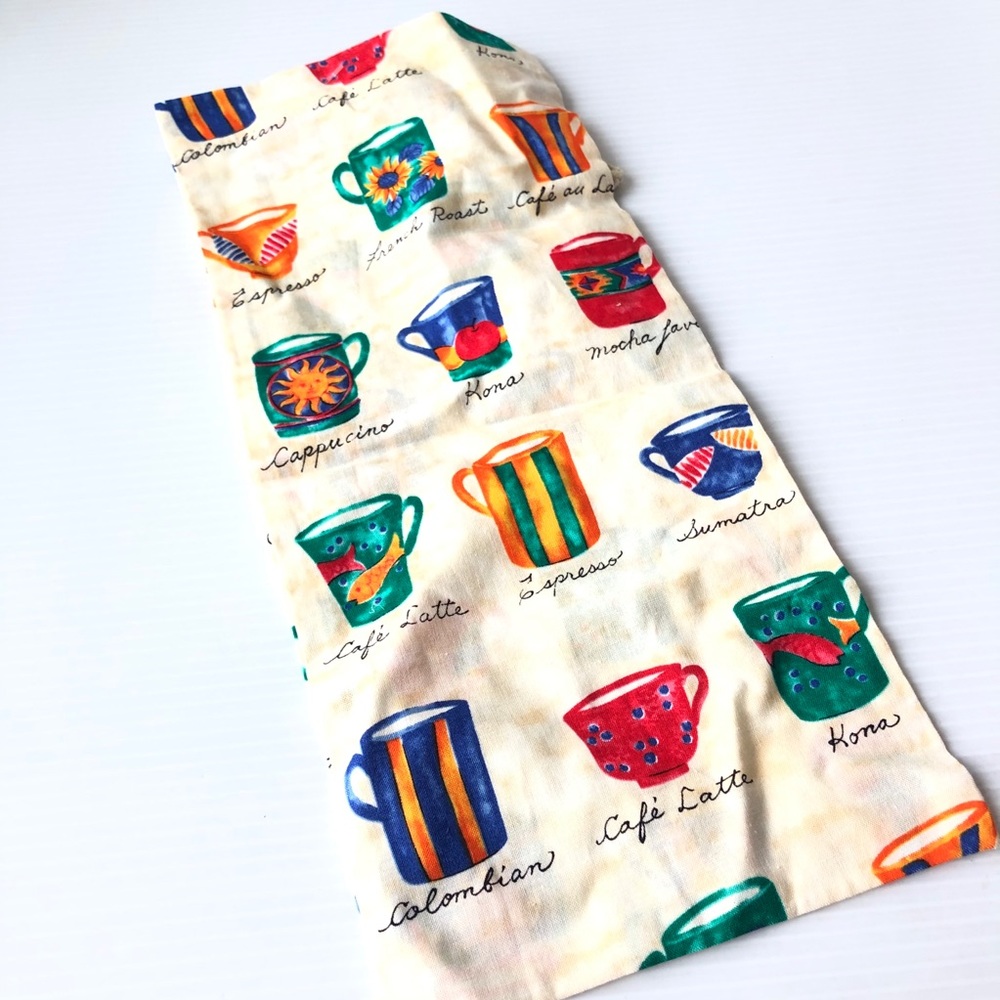 Cloth Gift Bag Coffee latte Cafe Bottle Bag NWOT